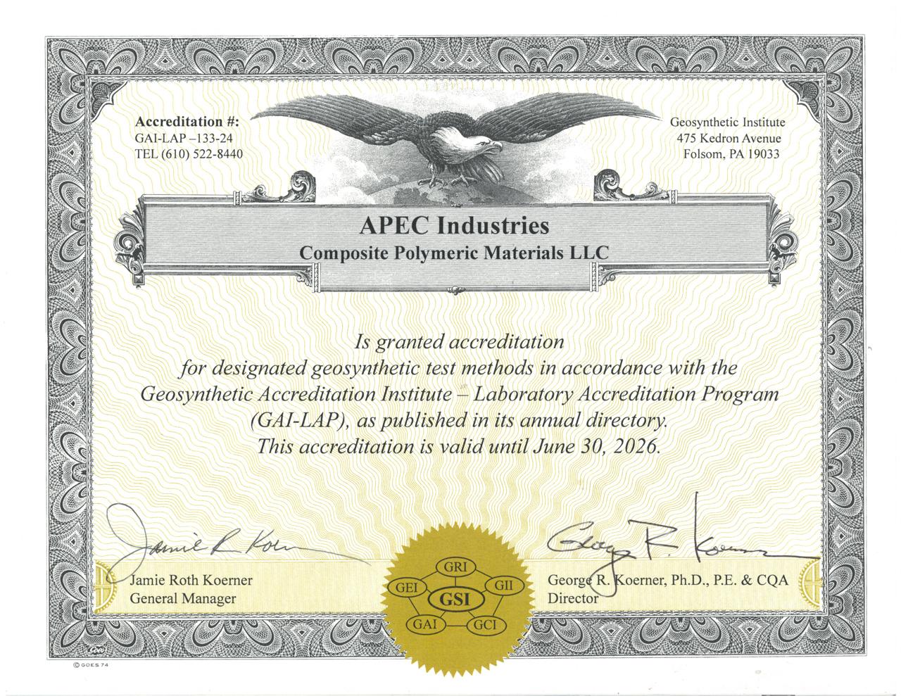 GAI-LAP Certification